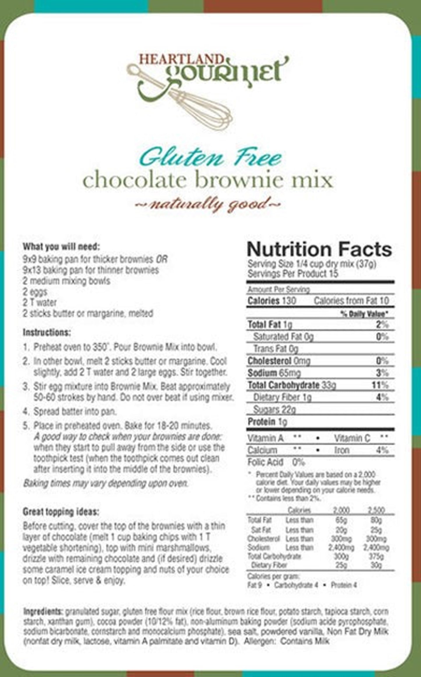 Gluten Free Brownie Mix